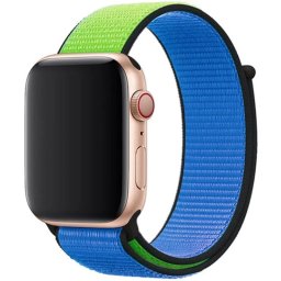 Řemínek iMore NYLON Apple Watch Series 1/2/3 38mm - Modrý/zelený