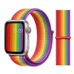 Řemínek iMore NYLON STRIPES Apple Watch Series 3/2/1 38mm - Pride Edition