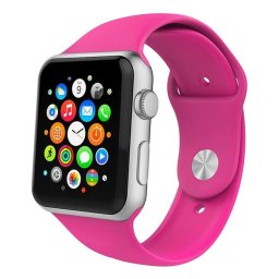 Řemínek iMore SmoothBand pro Apple Watch Series 1/2/3 (38mm) - Tmavě růžový