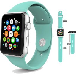 Řemínek iMore SmoothBand pro Apple Watch Series 1/2/3 (42mm) - Mátově zelený