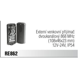 CAME RE 862 externí přijímač dvoukanálový, frekvence 868 Mhz