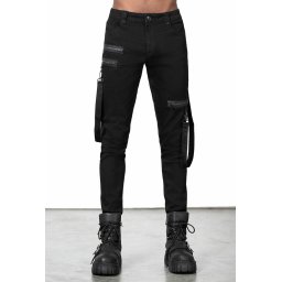 kalhoty pánské KILLSTAR - Demetrius Jeans - Black - KSRA005144