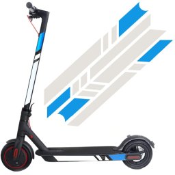 Reflexní polepy pro elektrické koloběžky - modrá/stříbrná