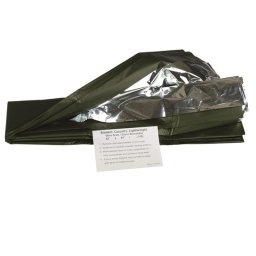 MIL-TEC folie AL ochranná TERMO 215x130cm ZELENÁ/STŘÍBNÁ
