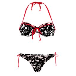 Kitty veselé bikiny plavky s tangy T1057 XL černá
