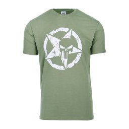 Triko ALLIED STAR - PUNISHER krátký rukáv ZELENÉ vel. XXL