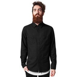 košile pánská URBAN CLASSICS - Checked Flanell - TB297 - blk/blk
