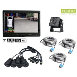 Parkovací set 7" LCD monitor + 1x HD kamera s IR + 6x parkovací senzor