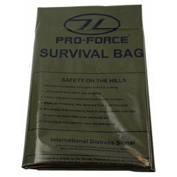 PRO-FORCE nouzový pytel SURVIVAL 90 x 180 cm ZELENÝ