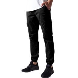 kalhoty pánské URBAN CLASSICS - Washed Cargo Twil - TB1435 - black