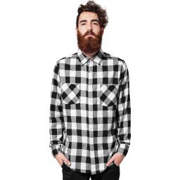 košile pánská URBAN CLASSICS - Checked Flanell - TB297 - blk/wht