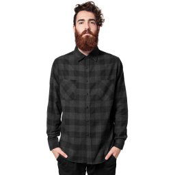 košile pánská URBAN CLASSICS - Checked Flanell - TB297 - blk/cha