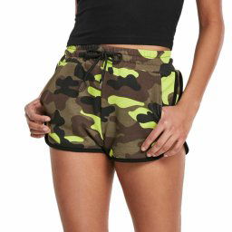 kraťasy dámské URBAN CLASSICS - Camo - TB2843 - frozenyellow camo