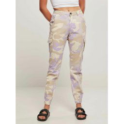 kalhoty dámské URBAN CLASSICS - Camo - TB3047 - lilaccamo