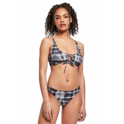 plavky dámské URBAN CLASSICS - Tie Dye - TB4384 - black/white