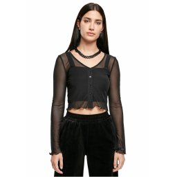 halenka dámská URBAN CLASSICS - Cropped Mesh - TB4769 - black