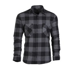 Košile DŘEVORUBECKÁ letní na knoflíky ŠEDO/ČERNÁ vel. 3XL