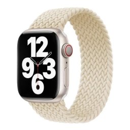 Řemínek iMore Braided Solo Loop Apple Watch Series 1/2/3 38mm - Hvězdná bílá (M)