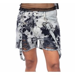 kraťasy dámské Heartless - DEMELZA - BLACK/GREY TIE DYE - POI1134