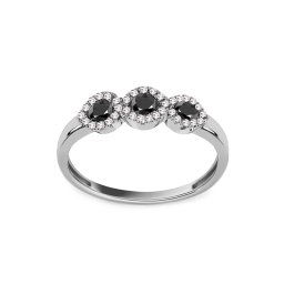 Prsten s černými diamanty Brisa 0,400 ct KU773A