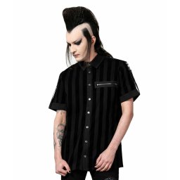 košile pánská KILLSTAR - Wastelands Button-Up - Black - KSRA005321
