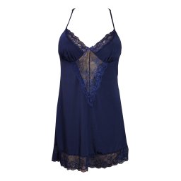 Claudina pružná košilka krajka s tangy X353 M tmavě modrá