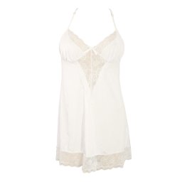 Claudina pružná košilka krajka s tangy X353 M bílá