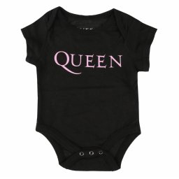 body dětské Queen - Pink Logo - Black - ROCK OFF - QUBG62TB