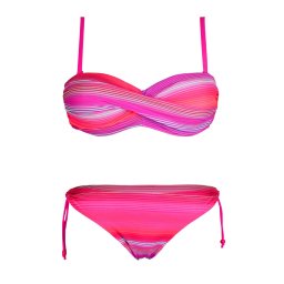 Izzy - dvoudílné plavky bandeau S913 S fialová