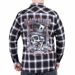 košile pánské - BLACK HEART - PISTOLERO - BLACK - 9673