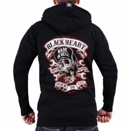 mikina pánská BLACK HEART - VISITOR - BLACK - 10383