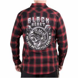 košile pánská BLACK HEART - BOOMER - RED - 9703