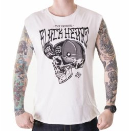 tílko pánské BLACK HEART - MAD MIKE - WHITE - 10215