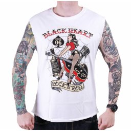 tílko pánské BLACK HEART - ROCKABILLY QUEEN - WHITE - 10359