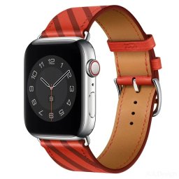 Kožený řemínek Single Tour pro Apple Watch Series 3/2/1 (42mm) - Red & Plum