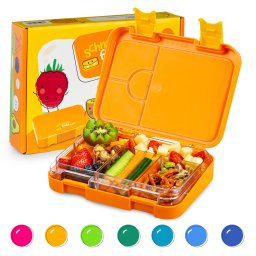 Klarstein Schmatzfatz junior, svačinový box, 6 přihrádek, 21,3 × 15 × 4,5 cm, bez BPA