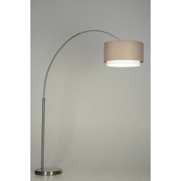 Stojací designová oblouková lampa Soffito Taupe