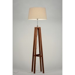 Stojací designová lampa Paola Taupe and Brown