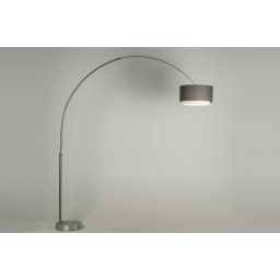 Stojací designová oblouková lampa Adamo Soffito Grey