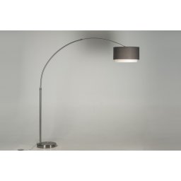 Stojací designová oblouková lampa Soffito Grey