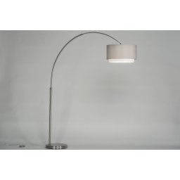 Stojací designová oblouková lampa Soffito Taupe Yersey