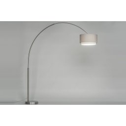 Stojací designová oblouková lampa Adamo Soffito Taupe Yersey