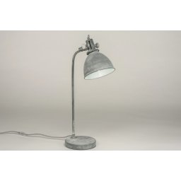 Stolní industriální šedá lampa Vintage Beton