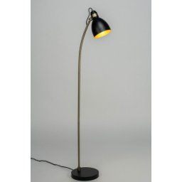 Stojací industriální černá lampa Black Marina Industry