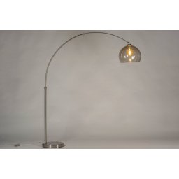 Stojací designová oblouková lampa Adamo Champagne