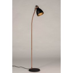 Stojací industriální černá lampa Black and Cooper Marina Industry