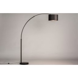 Stojací oblouková lampa Felt Black and Silver