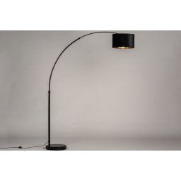 Stojací oblouková lampa Felt Black and Gold
