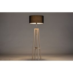 Stojací designová lampa Paola Black Maison and Natur Wood