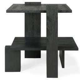 Ethnicraft designové odkládací stolky Teak Abstract Black Side Table